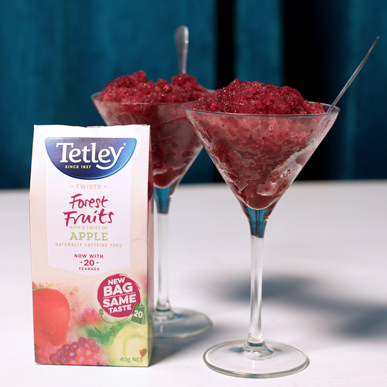 Tetley Forest Fruits Granita recipe mobile banner